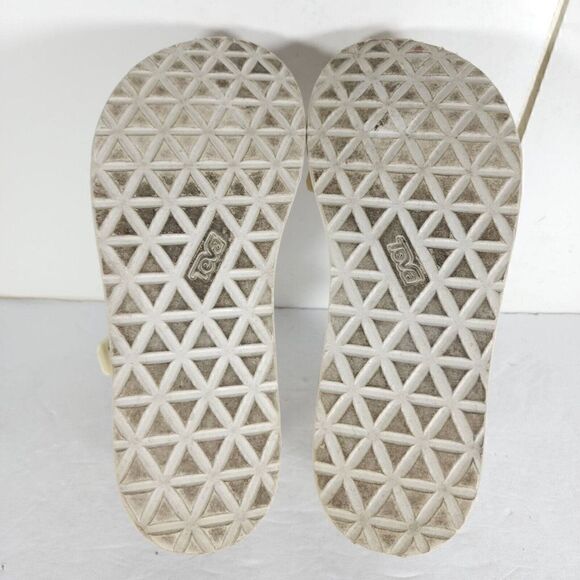 Teva Women's Flatform Universal US 9 White Mid Platform Strappy Sandals - Picture 13 of 14